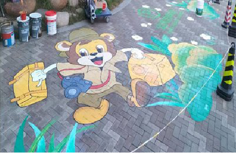 河口夏季画地面彩绘会遇到的问题