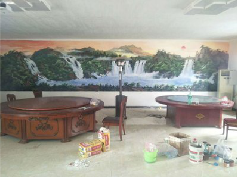 河口墙绘-写实风景