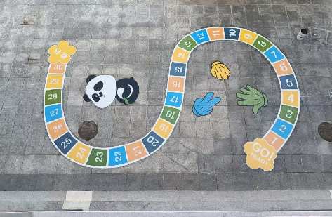 河口地面游戏彩绘