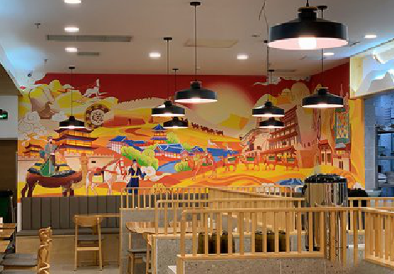 河口商业空间彩绘介绍。