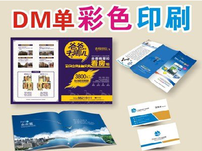 河口单页印刷，色彩搭配简单。